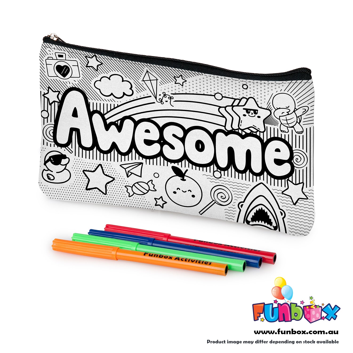 New! Colour-In Awesome Pencil Case (New design)