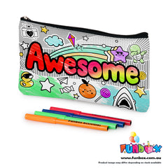 New! Colour-In Awesome Pencil Case (New design)