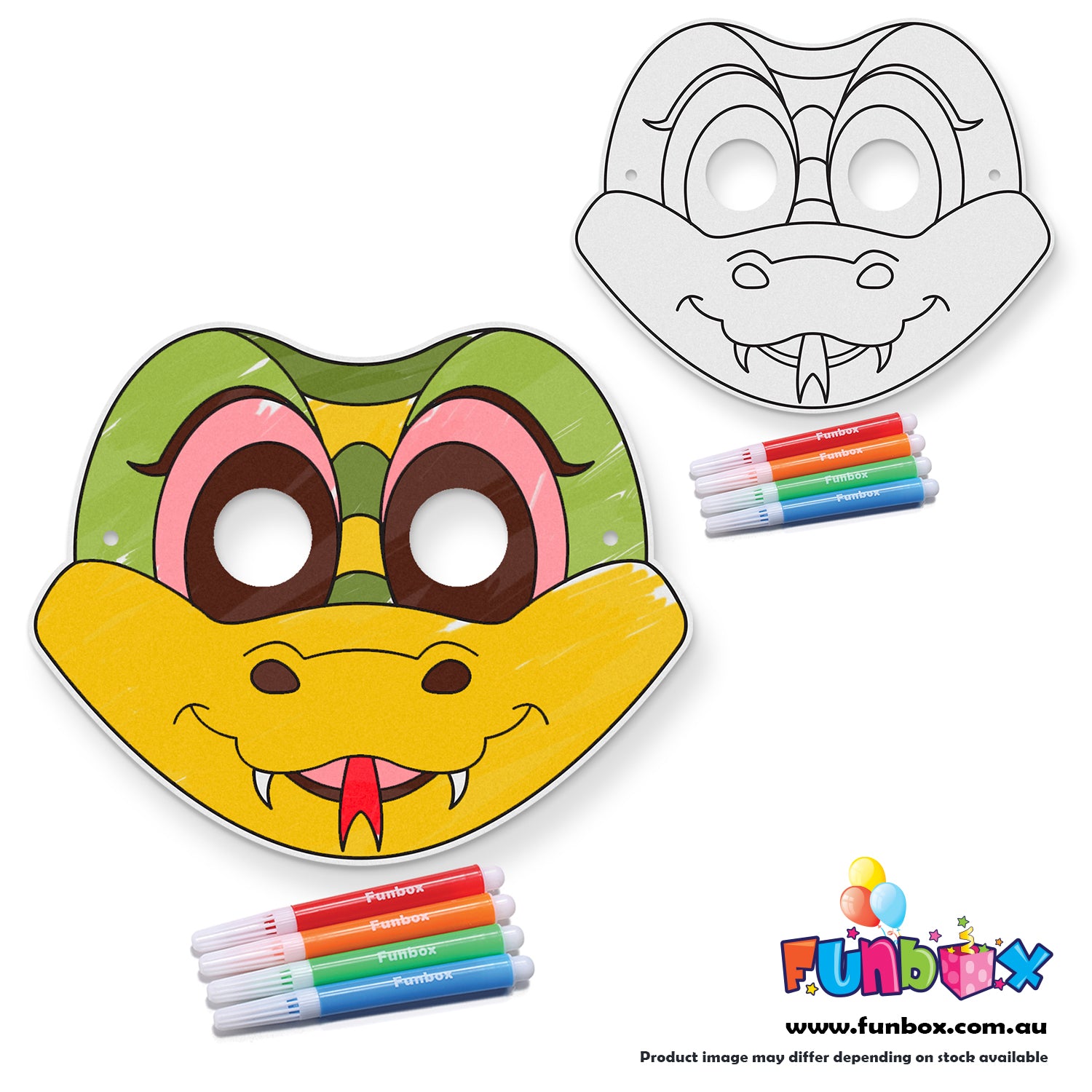 New! Snake Colour-In Mask