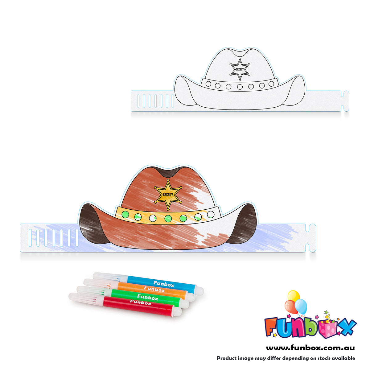 Colour-In Cowboy Hat Headband Crown