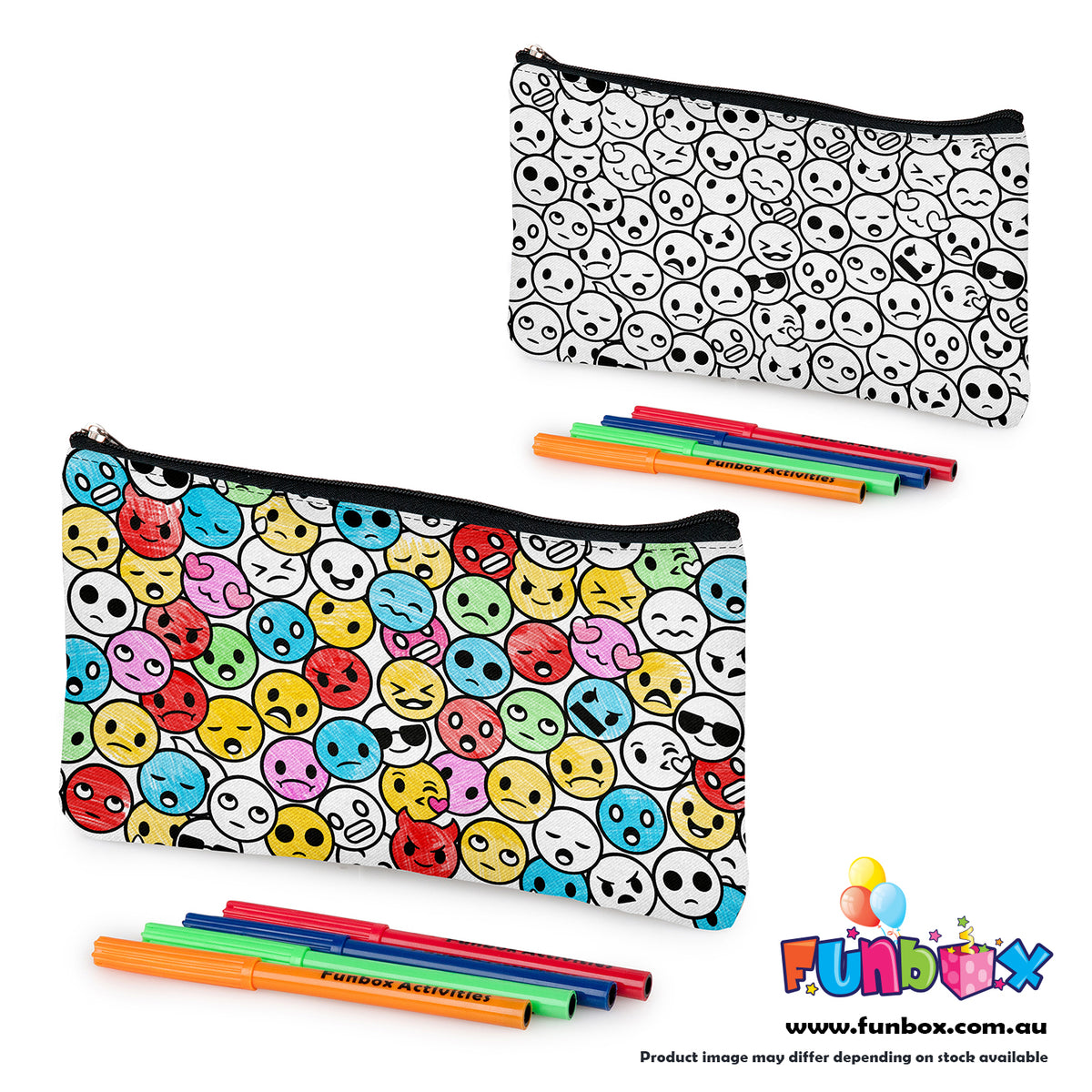 New! Colour-In Emoji Pencil Case