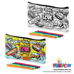 Colour-In Comic Pop-Art Pencil Case