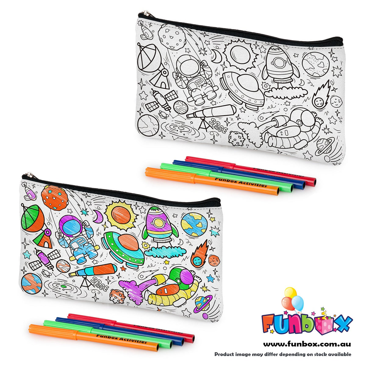 Colour-In Space Pencil Case