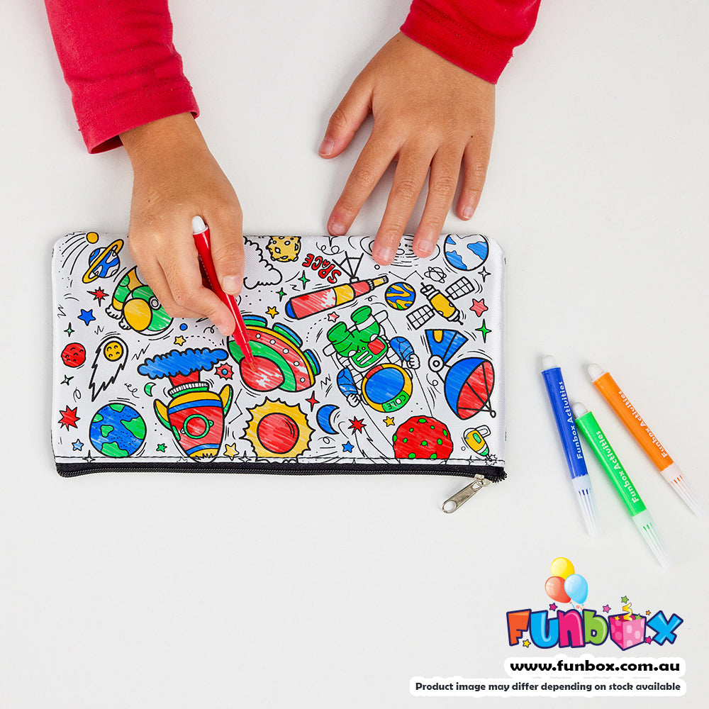 Colour-In Space Pencil Case