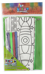 Colour-In Rocket Ship Pencil Case