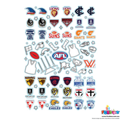 Afl Licensed Sticker Sheet A5