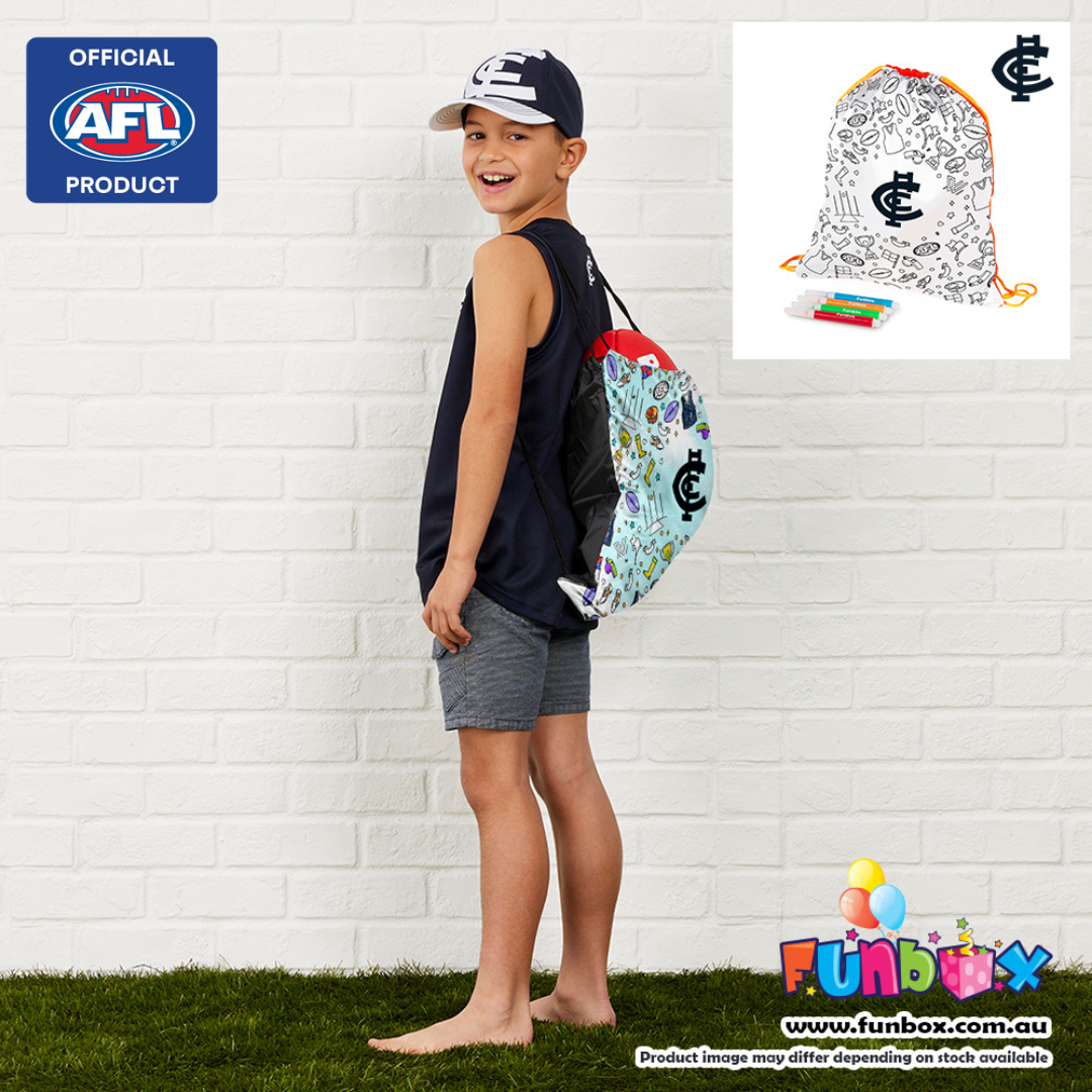 Afl Licensed Carlton Fc Drawstring Bag