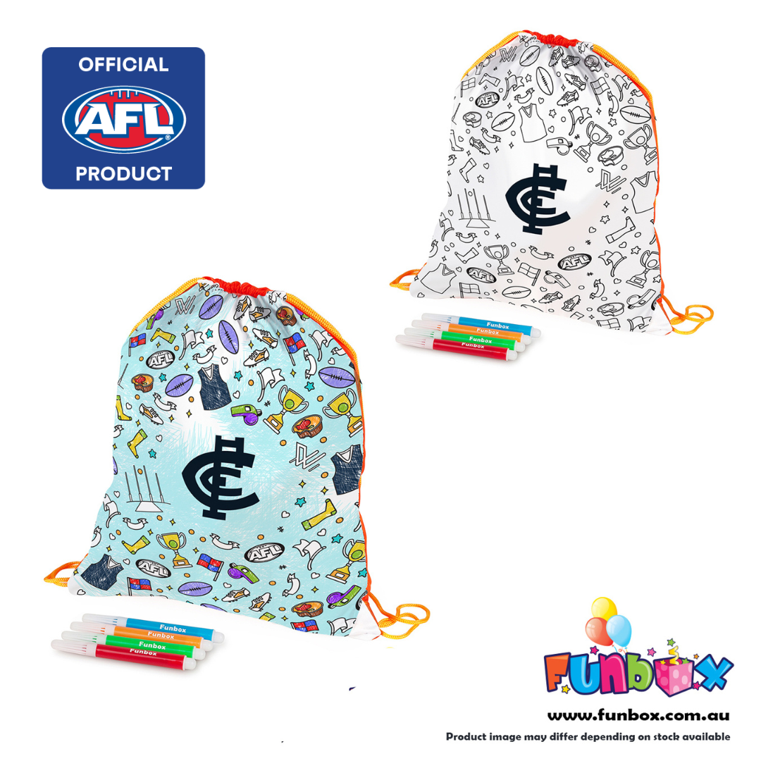 Afl Licensed Carlton Fc Drawstring Bag