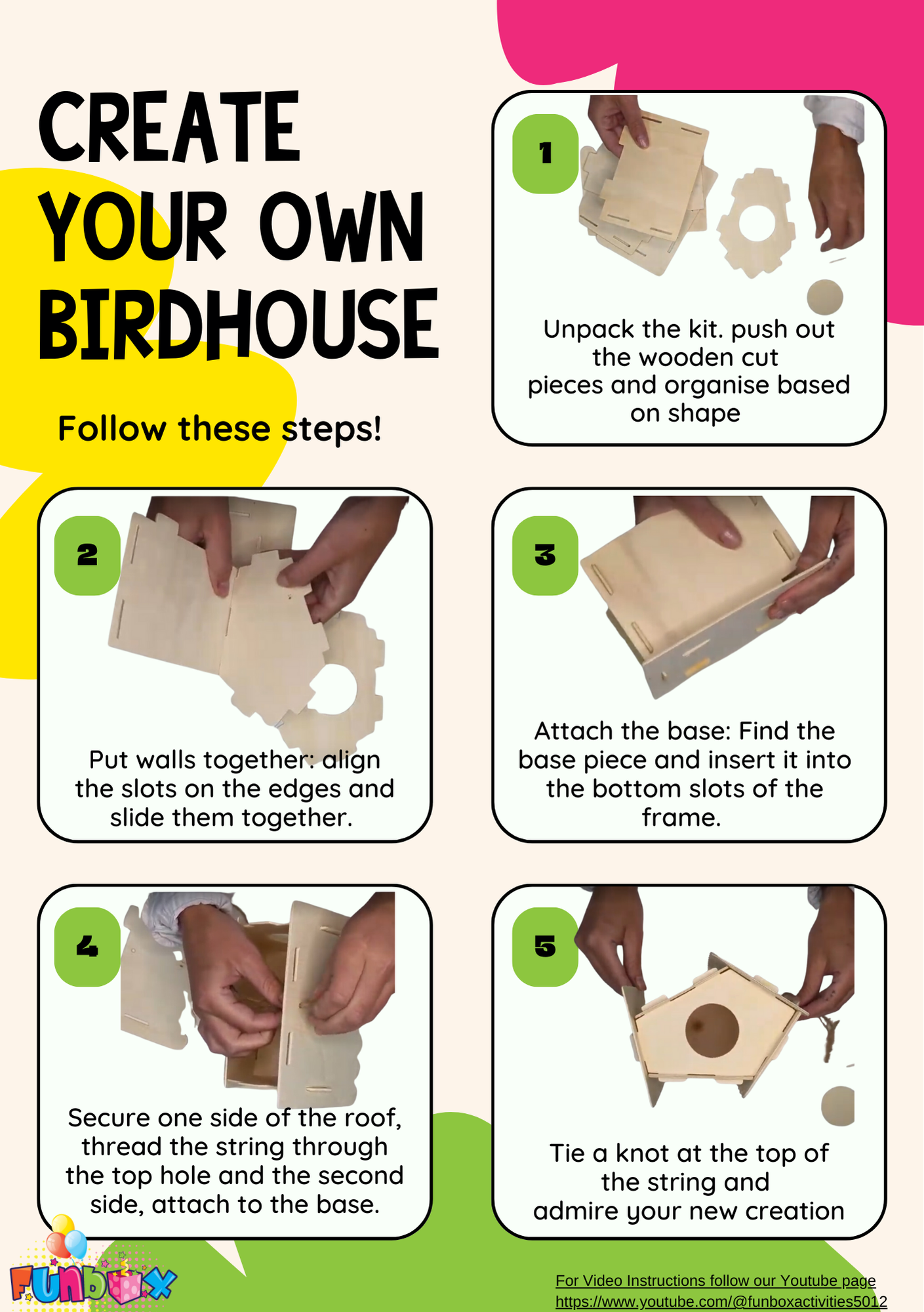 New! DIY Wooden Birdhouse Kit