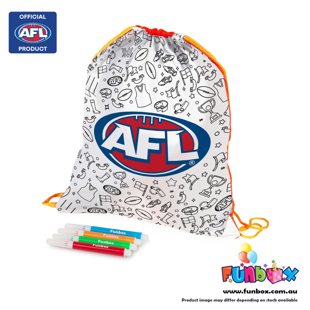 Afl Licensed Colour-In Drawstring Bag