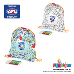 Afl Licensed Western Bulldogs Fc Drawstring Bag