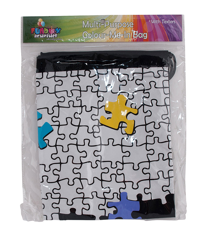 Puzzle Design Drawstring Bag