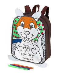 Colour-Me-In Kangaroo Backpack With Markers