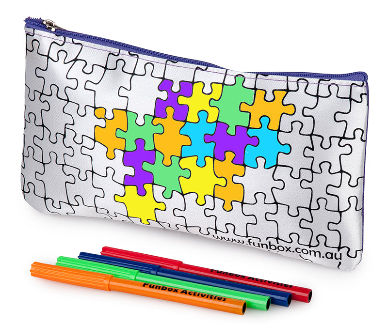 Colour-In Puzzle Pencil Case