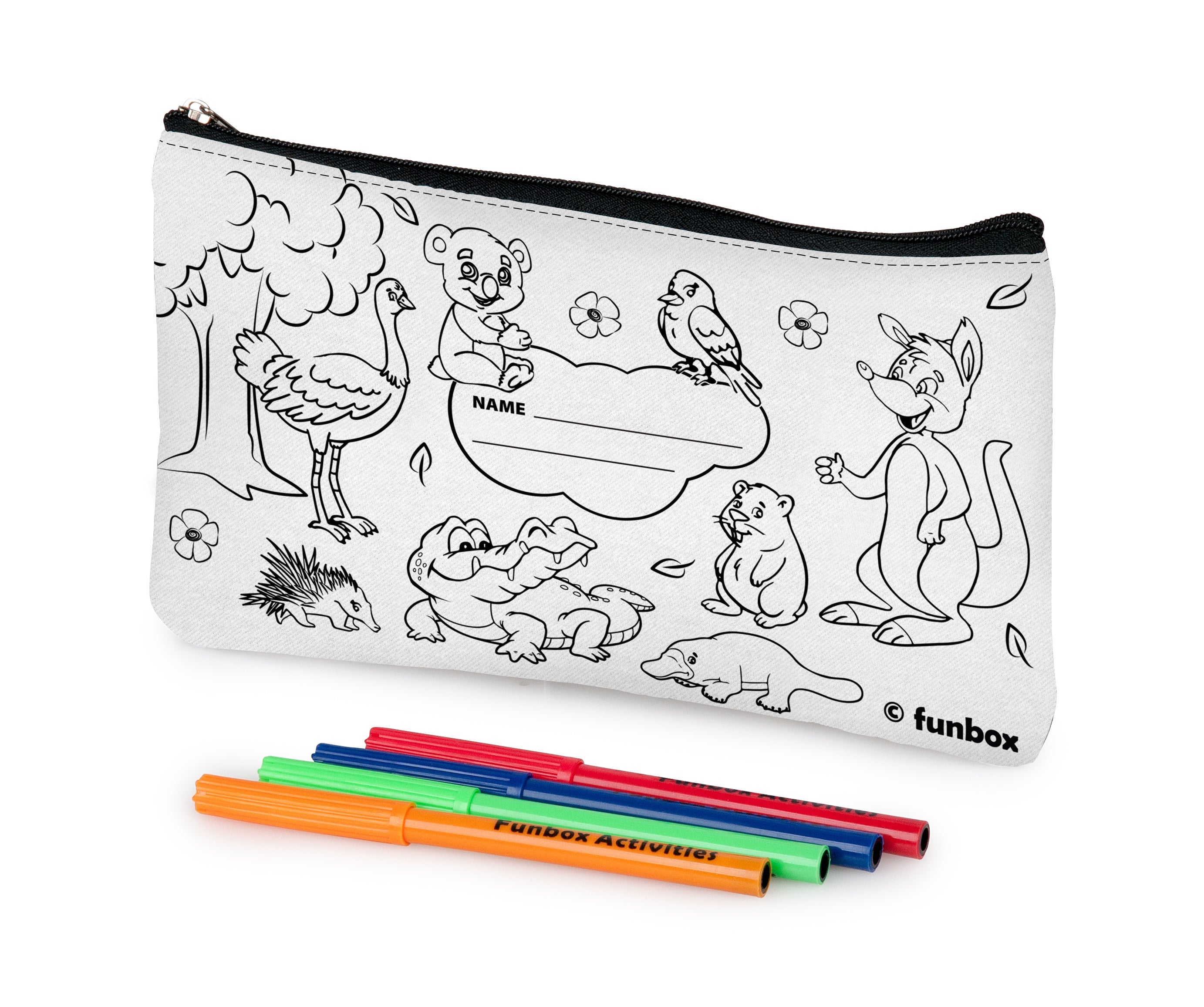 Colour-In Australian Animal Pencil Case