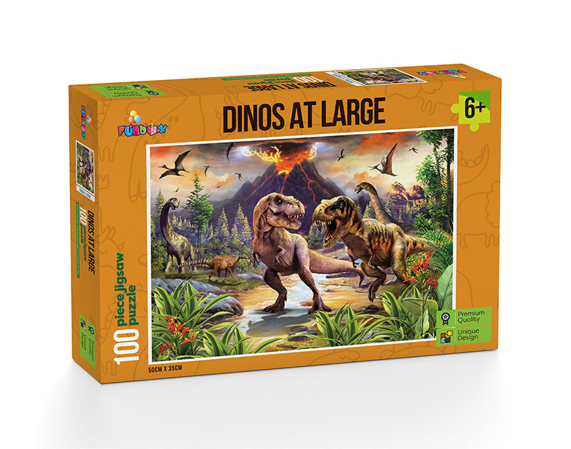 Funbox - Dino's At Play 100 Piece Puzzle