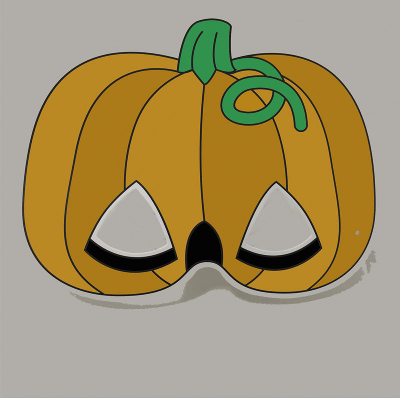 Halloween Jack-O-Lantern Pumpkin Colour-In Mask