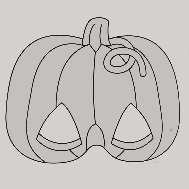 Halloween Jack-O-Lantern Pumpkin Colour-In Mask