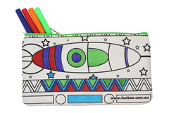 Colour-In Rocket Ship Pencil Case