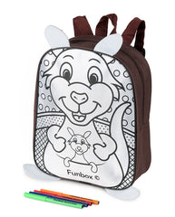 Colour-Me-In Kangaroo Backpack With Markers